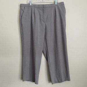 Sag Harbor 20W Plus Gray Stretch Cropped Pants